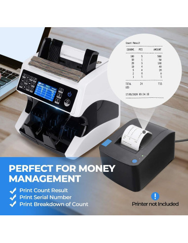 MUNBYN IMC01 Contadora de Dinero Grado Bancario 8.17 kg