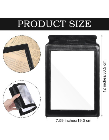 Lupa de Página Completa Wanmu 5x 30.5x19.3 cm Negra