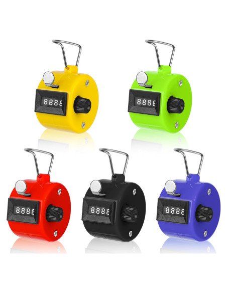 Contador Clicker Manual Mecánico CHGANG 4 Dígitos 5 Pcs Contador Clicker Manual Mecánico CHGANG 4 Dígitos 5 Pcs
