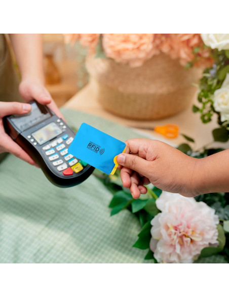 9 Fundas de Tarjeta de Crédito RFID KALIONE - Protección Antirrobo 9 Fundas de Tarjeta de Crédito RFID KALIONE - Protección Antirrobo