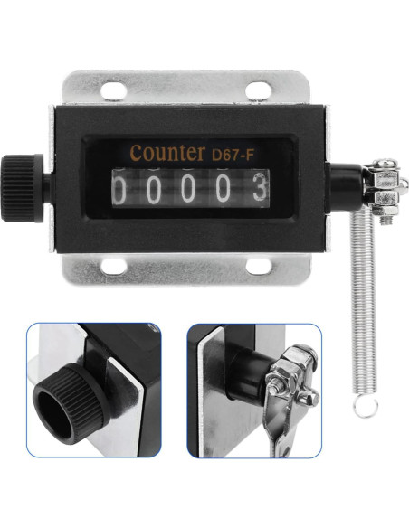 Contador Mecánico de Clic 5 Dígitos D67F para Maquinaria Contador Mecánico de Clic 5 Dígitos D67F para Maquinaria