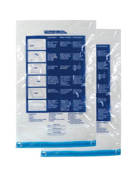 Set de 2 Bolsas de Compresión Travelon Transparentes 27.94x17.78 cm Set de 2 Bolsas de Compresión Travelon Transparentes 27.94x17.78 cm