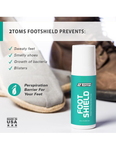 Desodorante para Pies 2Toms FootShield 85g - Antitranspirante Natural