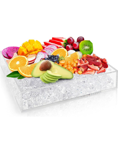 Bandeja Enfriada ZENFUN 30x30 cm para Frutas y Aperitivos Bandeja Enfriada ZENFUN 30x30 cm para Frutas y Aperitivos