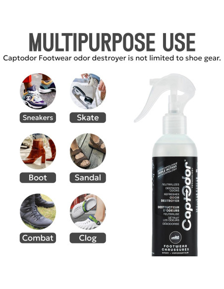 Spray Destruye Olores de Pies Captodor 240 ml - Neutralizador Spray Destruye Olores de Pies Captodor 240 ml - Neutralizador