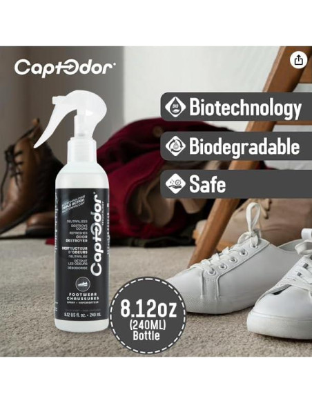 Spray Destruye Olores de Pies Captodor 240 ml - Neutralizador Spray Destruye Olores de Pies Captodor 240 ml - Neutralizador