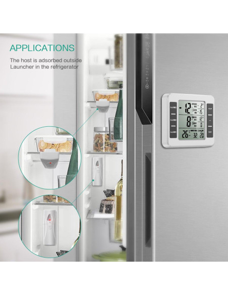Termómetro Digital JXTZ para Refrigerador y Congelador con Alarma Termómetro Digital JXTZ para Refrigerador y Congelador con Alarma