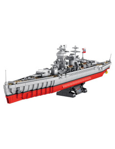 Kit de Bloques de Construcción dOvOb Acorazado Militar 1418 Piezas