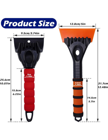 Raspador de Hielo Vivicreate IS-001, Set de 2, Antirayones Raspador de Hielo Vivicreate IS-001, Set de 2, Antirayones