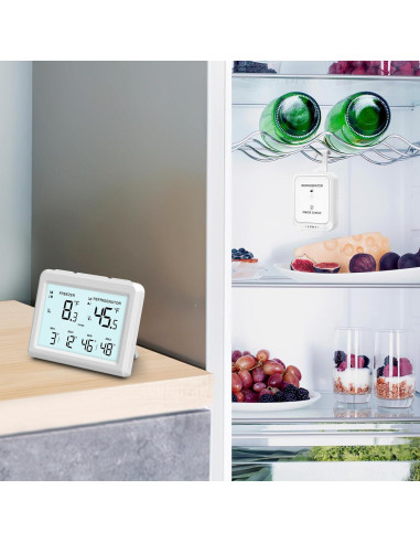 Termómetro Inalámbrico AMIR WA150KM con Alarma y Pantalla LCD 3.7"