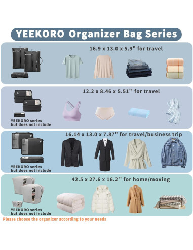 Bolsas de Vacío YEEKORO 2 PACK Negro 43x33 cm Reutilizables