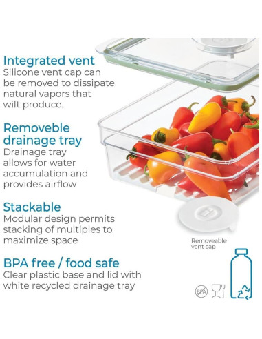 Contenedor Hermético para Frutas y Verduras iDesign - Juego de 2
