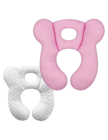 Almohada de Viaje para Bebés ZHOMA Rosa Semicircular Algodón Almohada de Viaje para Bebés ZHOMA Rosa Semicircular Algodón