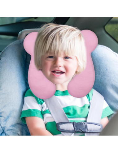 Almohada de Viaje para Bebés ZHOMA Rosa Semicircular Algodón