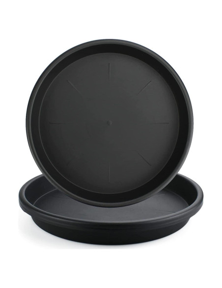 Plato de Planta Lechay 30.48cm Negro - Paquete de 3 Plato de Planta Lechay 30.48cm Negro - Paquete de 3