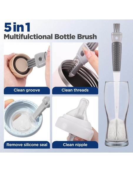 Set de Cepillos de Limpieza para Botellas OUTXE 4 Piezas Set de Cepillos de Limpieza para Botellas OUTXE 4 Piezas