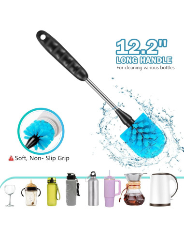 Juego de cepillos para botellas Rkddo 3 en 1 30.99 cm