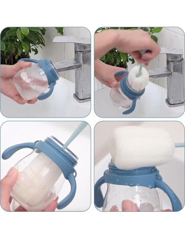 Set de 4 Cepillos Limpiadores de Botellas Inheming