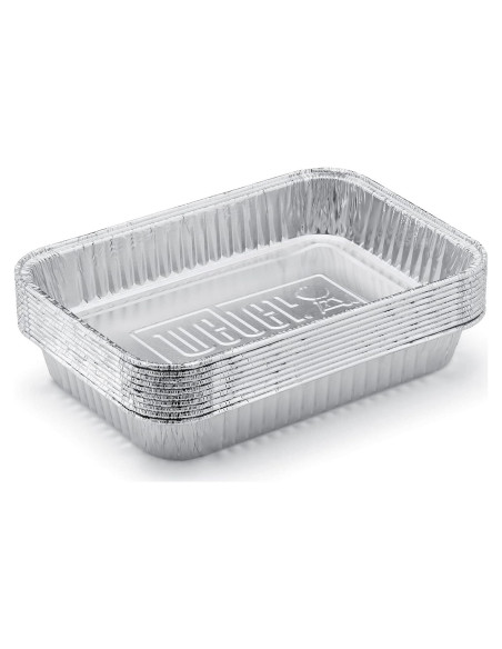 Bandejas de Goteo de Aluminio Weber 6415, Set de 10, 19.05x12.7cm Bandejas de Goteo de Aluminio Weber 6415, Set de 10, 19.05x12.7cm