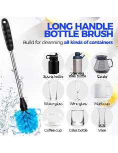 Set de Limpiadores de Botellas Holikme 5 Piezas Acero Inoxidable 2