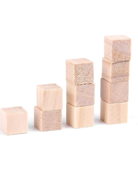 50 Cubos de Madera Hztyyier para Manualidades 10mm 50 Cubos de Madera Hztyyier para Manualidades 10mm