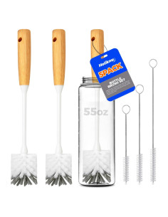 Set de Limpiadores de Botellas Holikme 5 Piezas Bambú 35.56 cm
