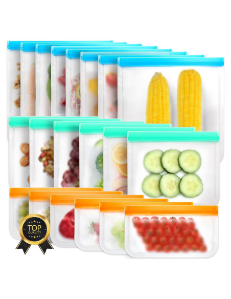 Paquete de 20 Bolsas de Silicona Reutilizables Vosyinm Paquete de 20 Bolsas de Silicona Reutilizables Vosyinm
