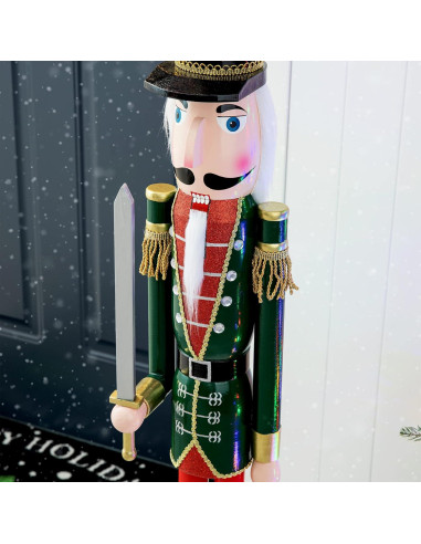 Decoración de Soldado de Madera eUty 107 cm para Navidad