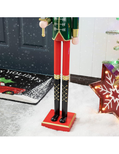 Decoración de Soldado de Madera eUty 107 cm para Navidad