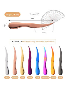 Pelador y Desvenador de Camarones Acero Inoxidable Oro 16.5cm 2