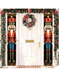 Banderas de Porche Navidad BlissYard Cascanueces 200 x 30 cm 2