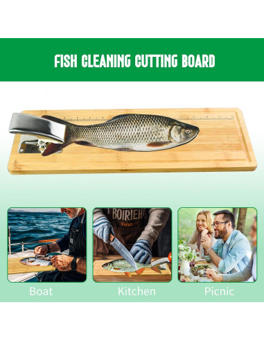 Tabla de Limpieza de Pescado MAVOTER de Bambú 44.9x16cm