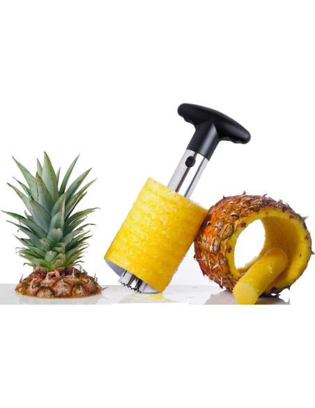 Descorazonador de piña Oaklyn de acero inoxidable con recetas Descorazonador de piña Oaklyn de acero inoxidable con recetas