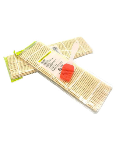 Kit de Sushi Gimbap Garasani - 2 Mates de Bambú 24x24 cm