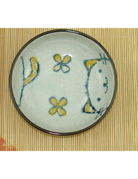Juego de 5 Platos de Cerámica Japonesa Gato MISS TUTU Juego de 5 Platos de Cerámica Japonesa Gato MISS TUTU