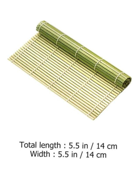 Esteras de Bambú para Sushi Kichvoe 14x14 cm - Kit DIY Esteras de Bambú para Sushi Kichvoe 14x14 cm - Kit DIY