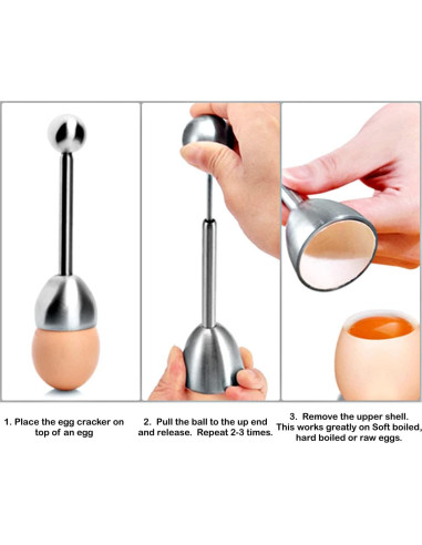 Juego de Soportes para Huevos Jawbush con Cucharas y Perforador