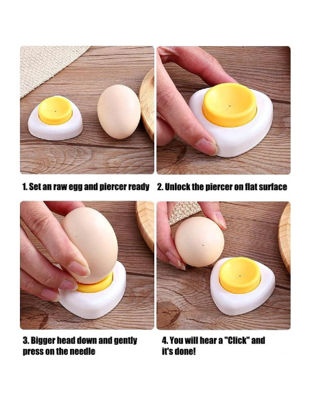 Juego de Soportes para Huevos Jawbush con Cucharas y Perforador Juego de Soportes para Huevos Jawbush con Cucharas y Perforador