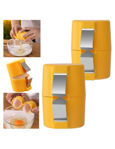 Abridor de Cáscara de Huevo Eggquik - Cortador Manual Amarillo