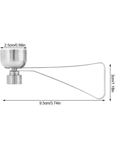 Cortador de Cáscara de Huevo Acogedor 2.5cm Acero Inoxidable