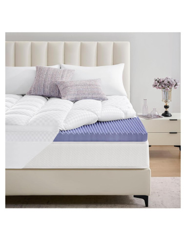 Topper de Colchón Reina Downluxe 5" Espuma Memoria Gel Enfriador