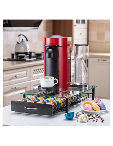 Estante Organizador de Cápsulas Nespresso Principal 40 Cáp. Vidrio