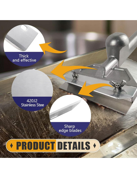 Paquete de 8 Cuchillas de Acero Inoxidable para Raspador de Parrilla - Standwme Paquete de 8 Cuchillas de Acero Inoxidable para Raspador de Parrilla - Standwme