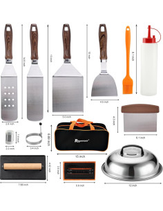 Juego de Accesorios para Plancha 19PCS ROMANTICIST - Herramientas BBQ 2