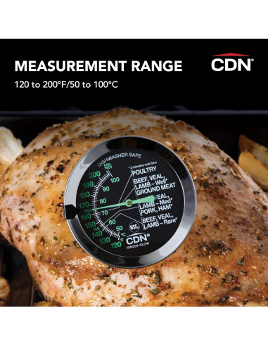Termómetro de Carne CDN ProAccurate GLOW 5.1 cm Impermeable
