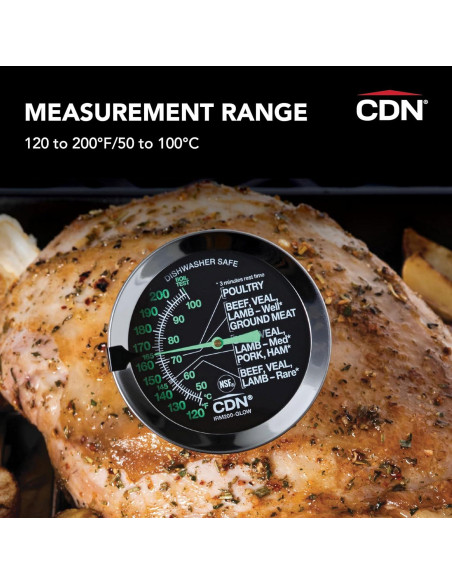 Termómetro de Carne CDN ProAccurate GLOW 5.1 cm Impermeable Termómetro de Carne CDN ProAccurate GLOW 5.1 cm Impermeable