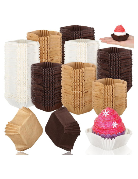 Forros de Cupcake Cuadrados Uiifan 1200 Pcs 4.5cm Desechables Forros de Cupcake Cuadrados Uiifan 1200 Pcs 4.5cm Desechables