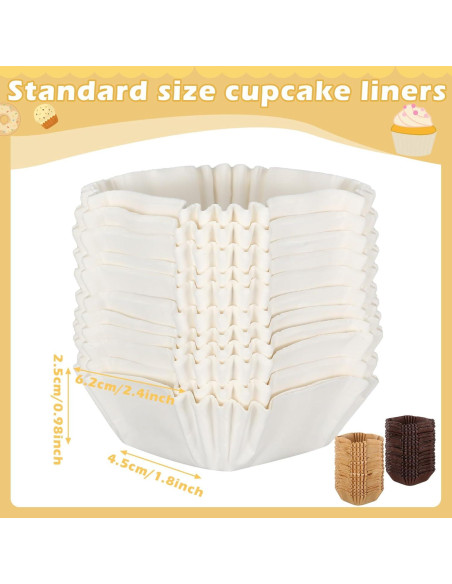 Forros de Cupcake Cuadrados Uiifan 1200 Pcs 4.5cm Desechables Forros de Cupcake Cuadrados Uiifan 1200 Pcs 4.5cm Desechables