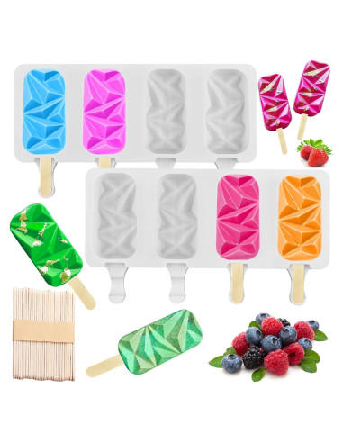 Moldes de Silicona para Cake Pop RUGVOMWM 2 Pcs 4 Cavidades