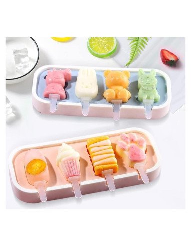 Moldes de Paletas Mini Genérico Silicona Libre BPA 2 Pcs